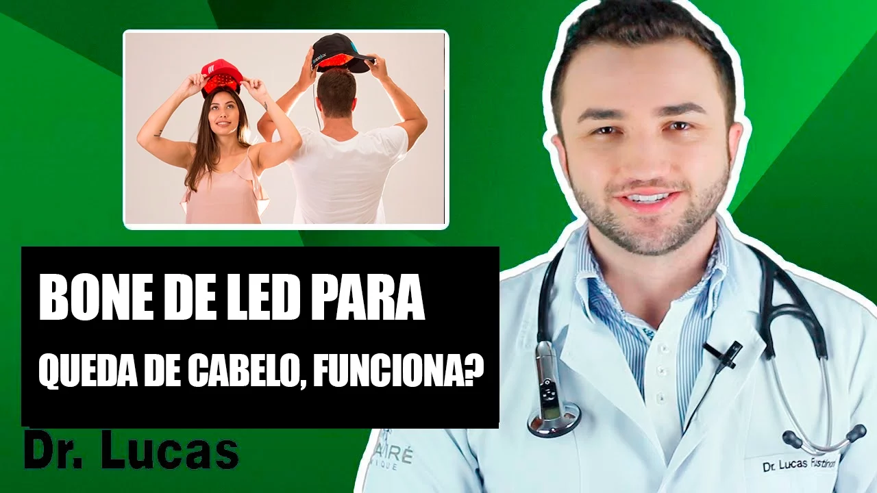 Imagem video aula doutor lucas fustinoni cuidados com cabelo bone de led para queda de cabelo funciona dr.webp