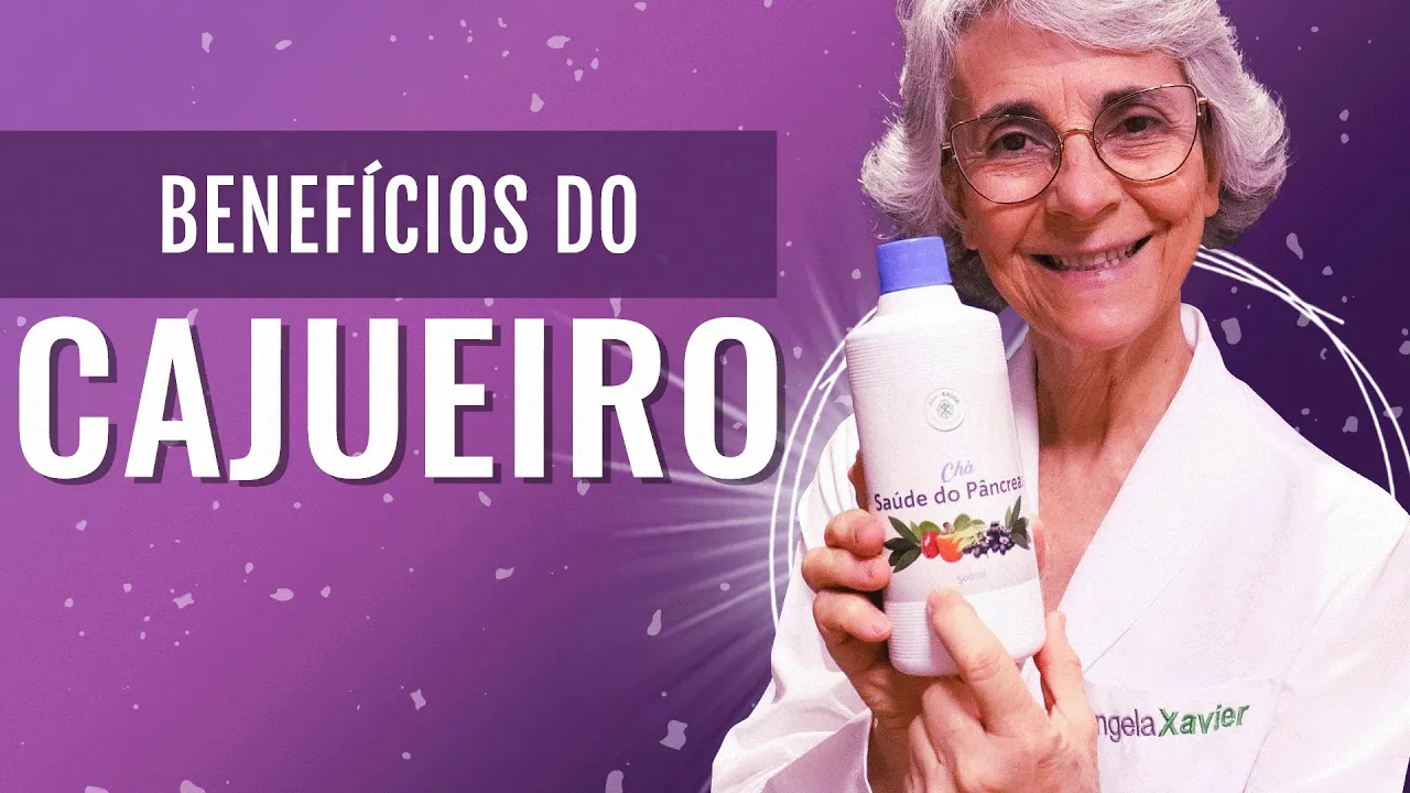 Imagem video aula doutora angela xavier alimentacao cajueiro diabetes hipertensao colesterol gastrite afrodisiaco feridas cancer e muito mais.webp