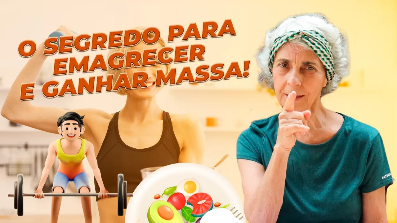 Imagem video aula doutora angela xavier dicas ganho de massa muscular x emagrecimento como equilibrar treinos e alimentacao.webp