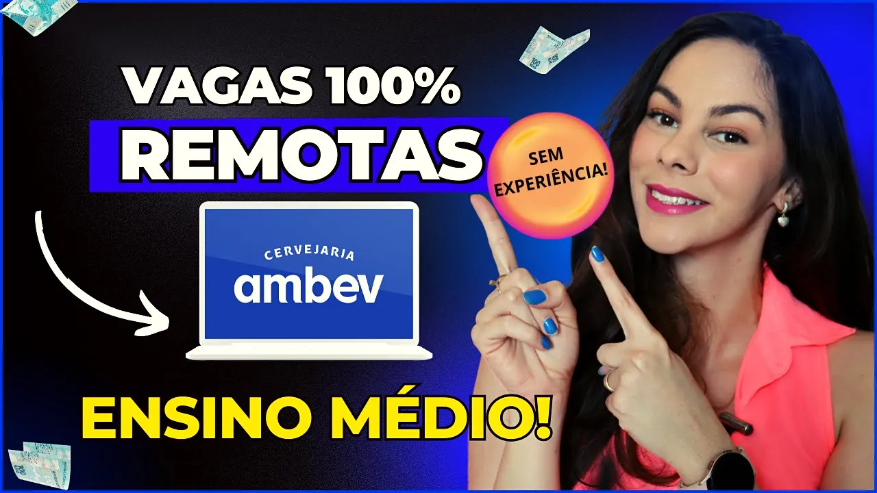 Imagem video aula elisa miranda home office trabalhe em casa na ambev de carteira assinada com ensino medio home office sem experiencia.webp
