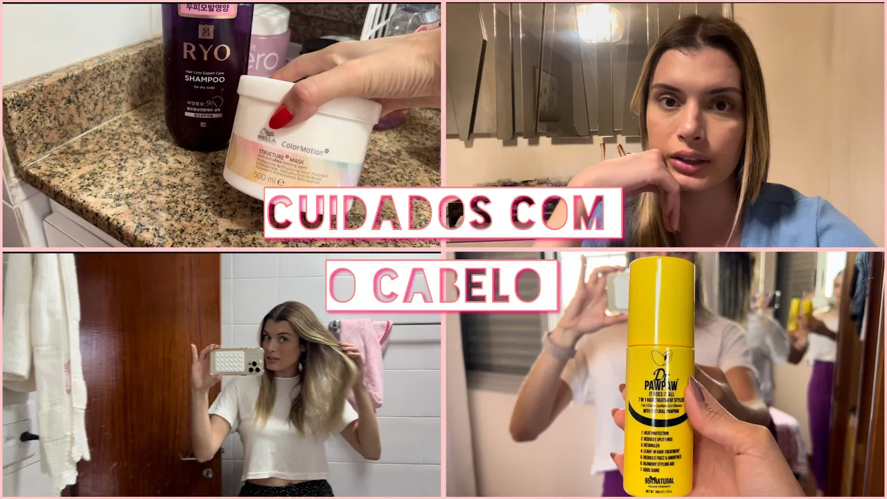 Imagem video aula paula rabelo cabelo loiro cuidados pre e pos selagem paula rabelo.webp